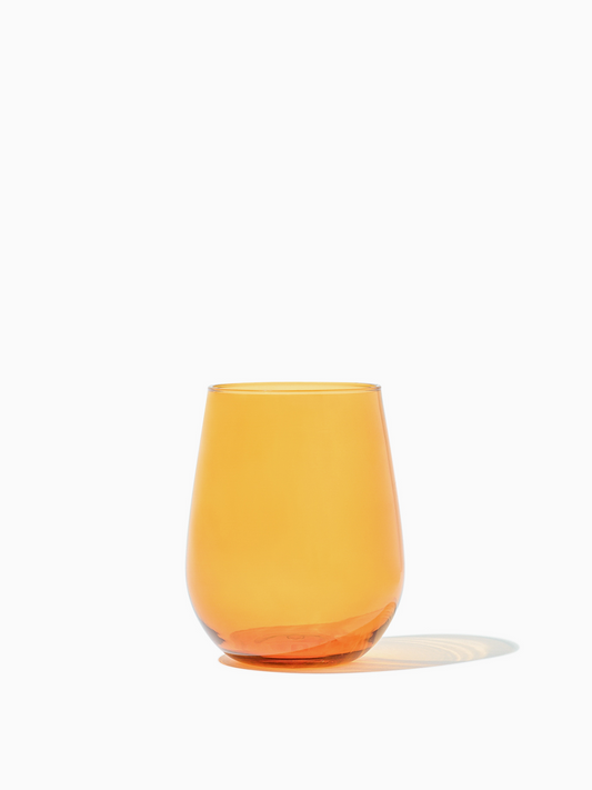 RESERVE 16oz Stemless Wine Color Series Tritan Copolyester Glass Amber - Bulk