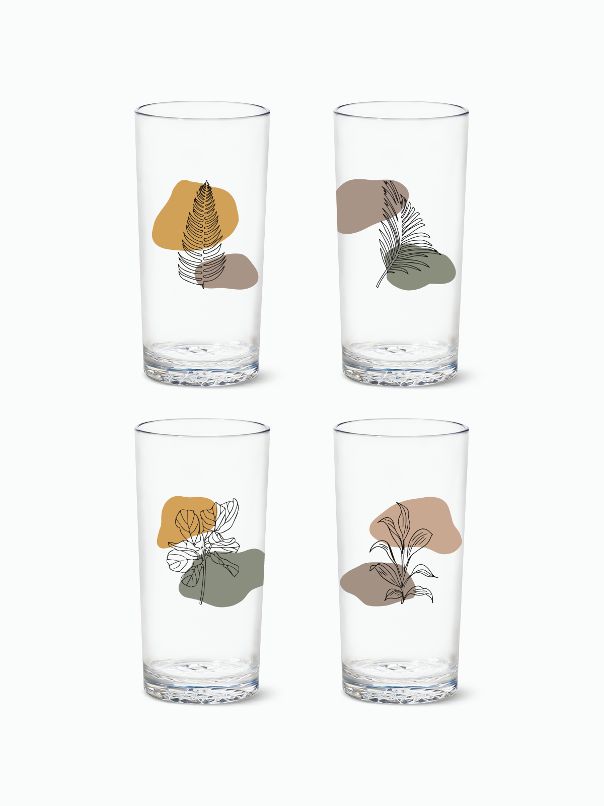 Botanical Linework- RESERVE 14oz Highball Tritan Copolyester Glass