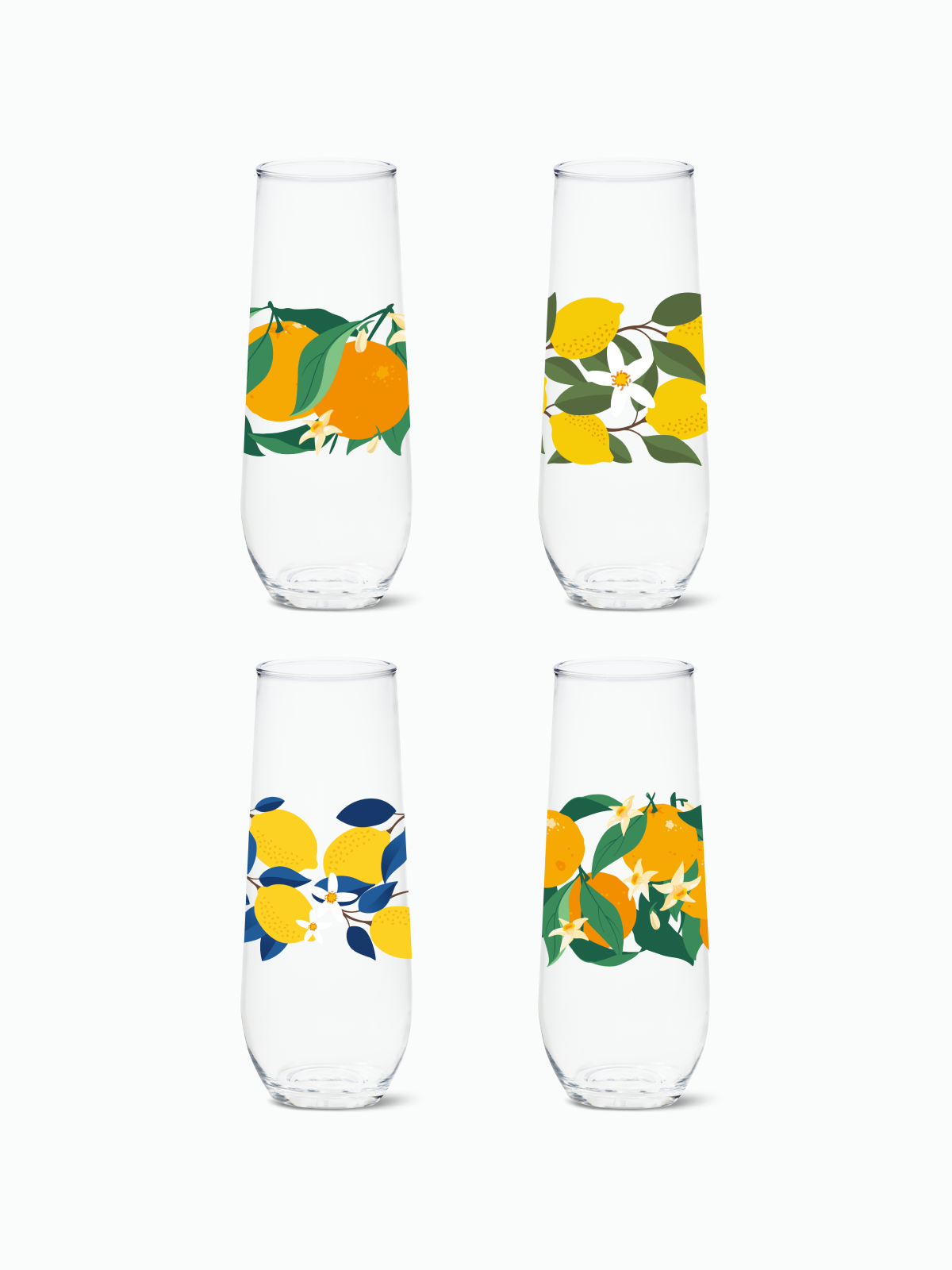Citrus - RESERVE 9oz Stemless Champagne Tritan Copolyester Glass