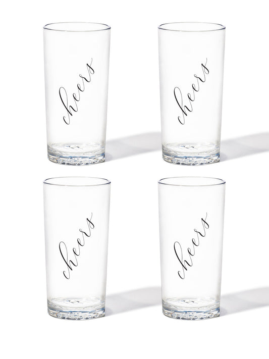 Classic Cheers (Black) - RESERVE 14oz Highball Tritan Copolyester Glass