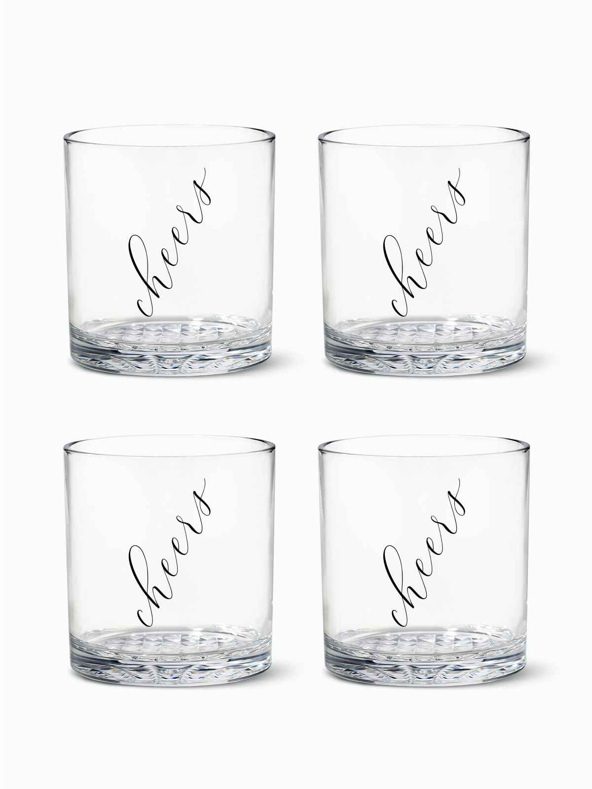 Classic Cheers (Black) - RESERVE 12oz Old Fashioned Tritan Copolyester Glass