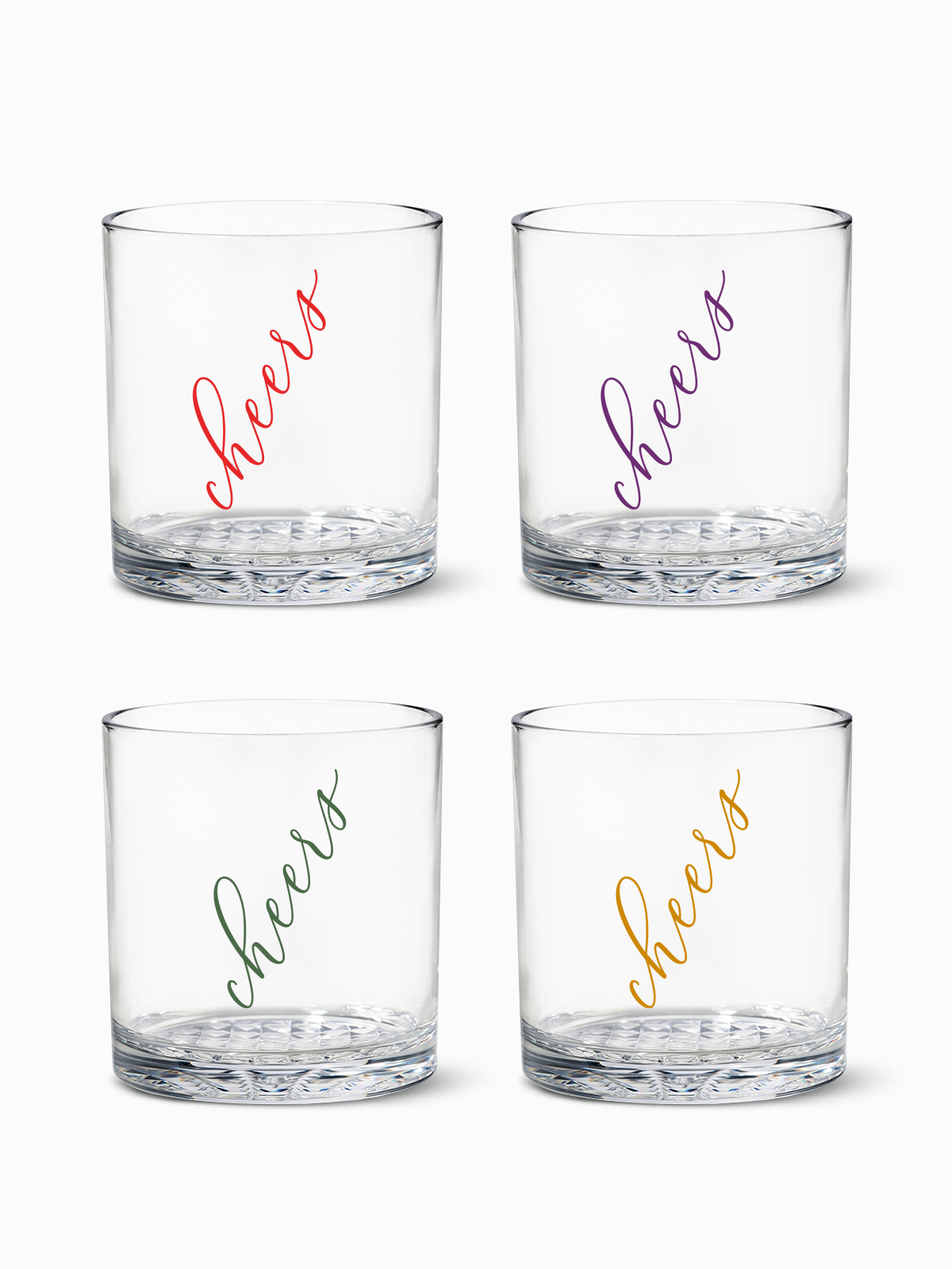 Classic Cheers (Color) - RESERVE 12oz Old Fashioned Tritan Copolyester Glass