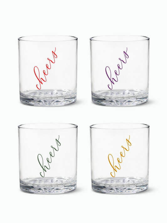 Classic Cheers (Color) - RESERVE 12oz Old Fashioned Tritan Copolyester Glass