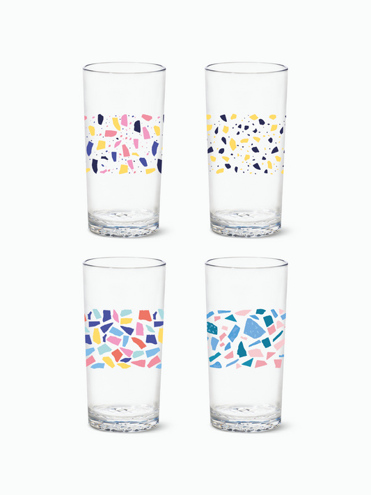 Colorful Terrazzo - RESERVE 14oz Highball Tritan Copolyester Glass