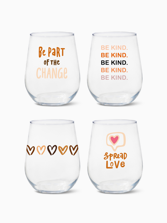Equality - RESERVE 16oz Stemless Wine Tritan Copolyester Glass