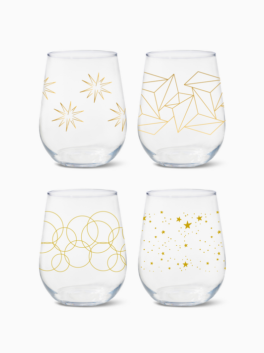 Festive Cheers - RESERVE 16oz Stemless Wine Tritan Copolyester Glass