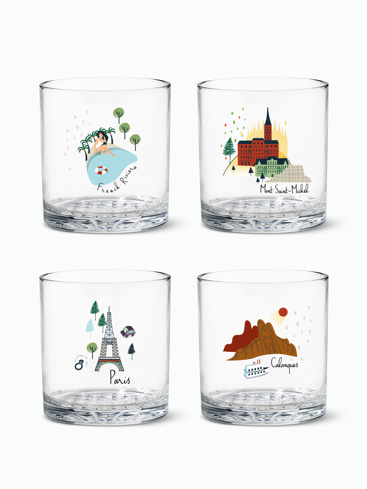 French Holiday - RESERVE 12oz Old Fashioned Tritan Copolyester Glass