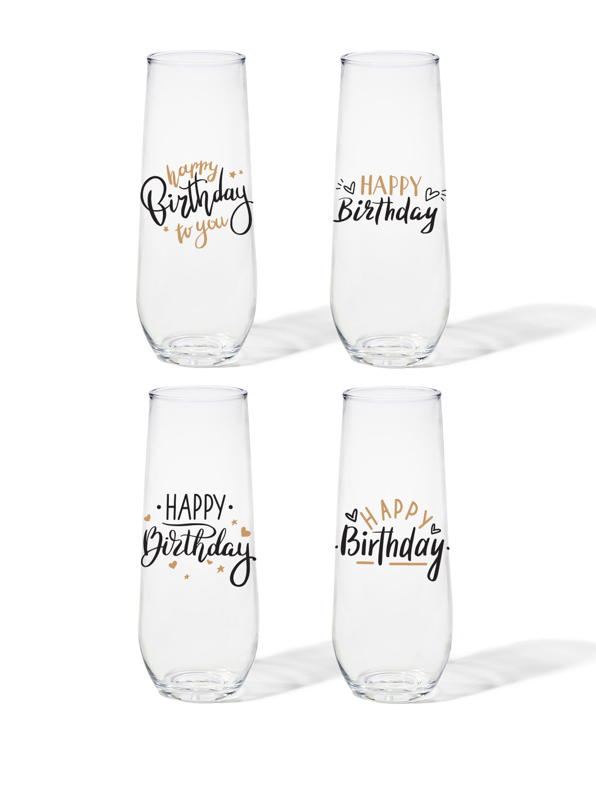 Golden Birthday - RESERVE 9oz Stemless Champagne Tritan Copolyester Glass