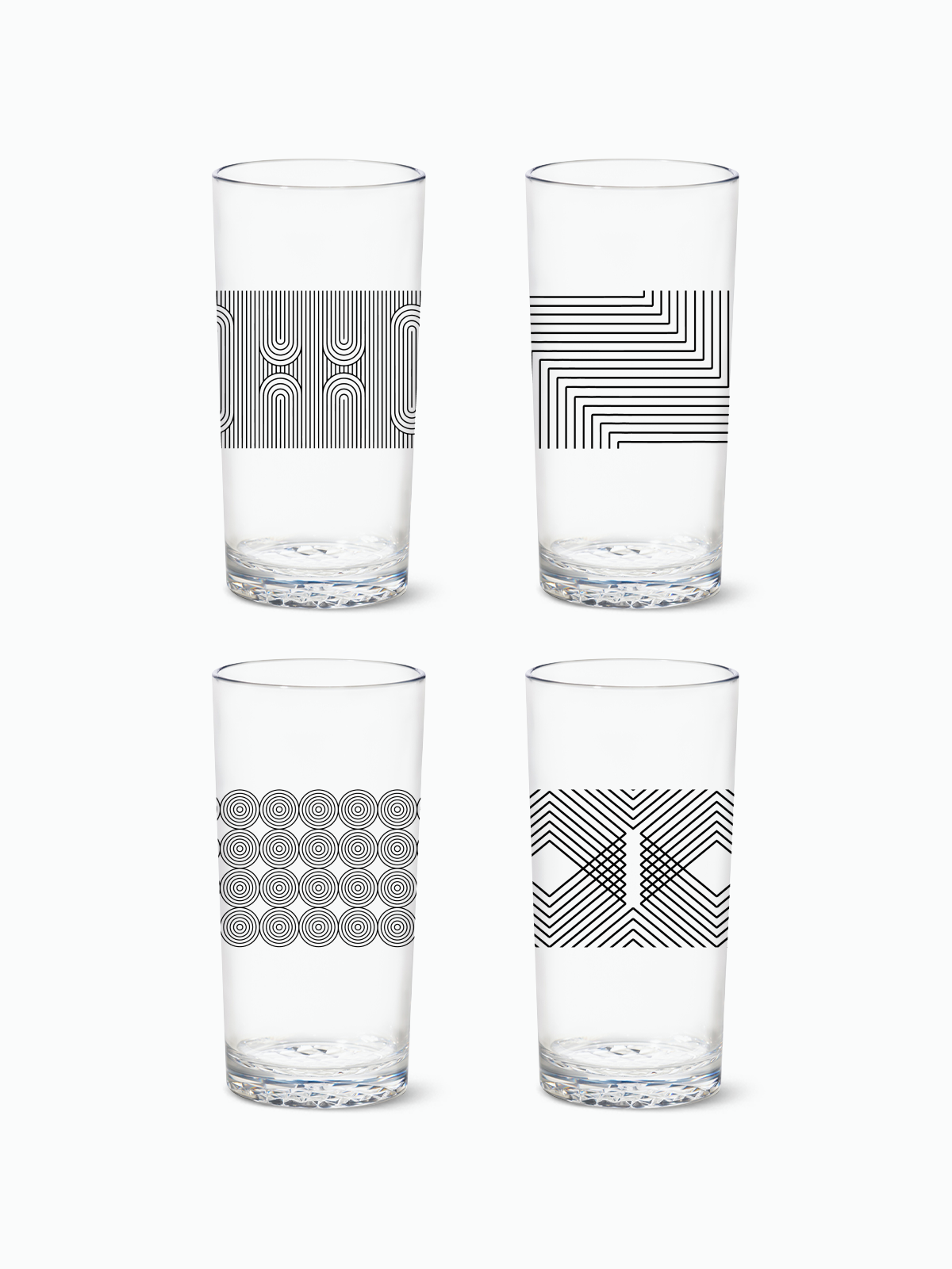 Modern Geometric - RESERVE 14oz Highball Tritan Copolyester Glass