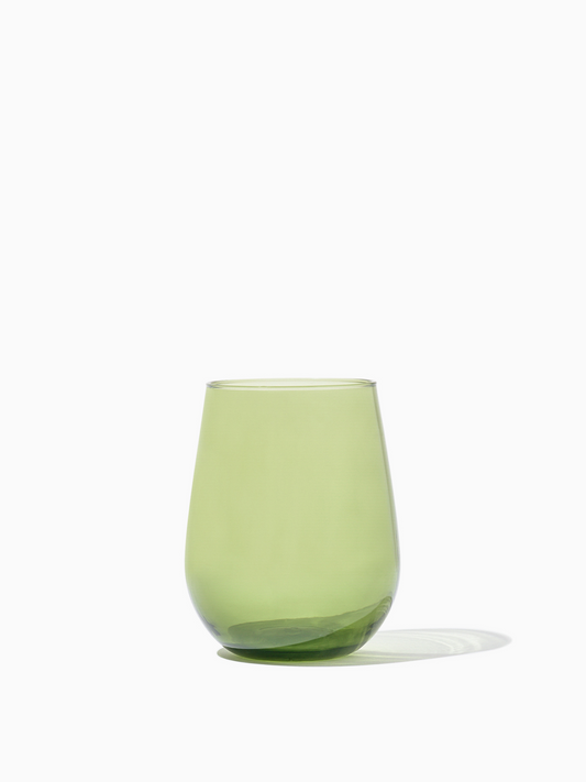 RESERVE 16oz Stemless Wine Color Series Tritan Copolyester Glass Moss