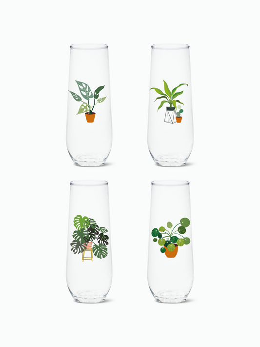 Plant Mom - RESERVE 9oz Stemless Champagne Tritan Copolyester Glass