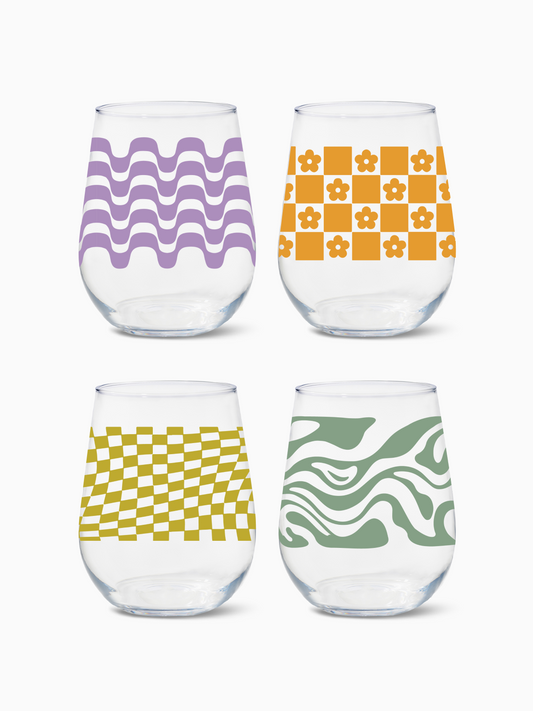 Retro Art - RESERVE 16oz Stemless Wine Tritan Copolyester Glass